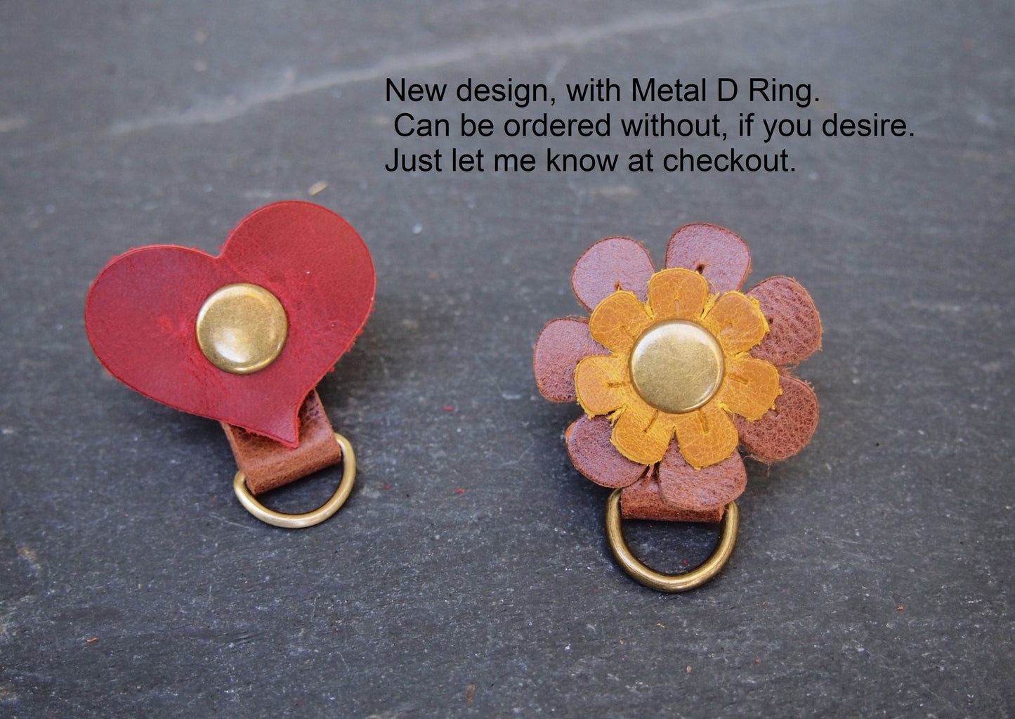An Upgraded Design Dual Purpose Leather Snap Ring Flower Purse Charm Holder snap around your bag Loop attachment for charms and tassels bird butterfly heart Star Bee